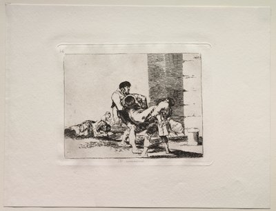 De verschrikkingen van de oorlog: Naar de begraafplaats door Francisco de Goya