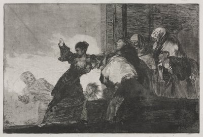 De Spreekwoorden: Twee Hoofden zijn Beter dan Eén of Arme Dwaasheid door Francisco de Goya