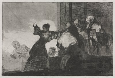 De spreekwoorden: Twee hoofden zijn beter dan één of arme dwaasheid, 1816-1823 gedrukt c. 1863 door Francisco de Goya