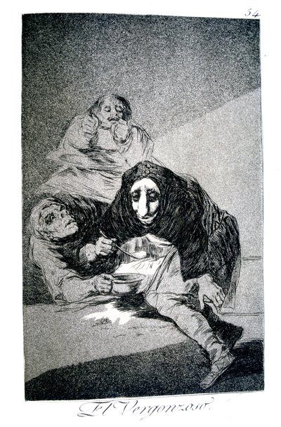 De Beschaamde door Francisco de Goya