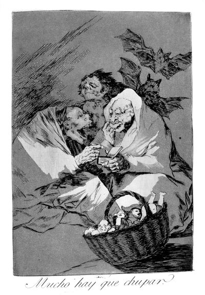 Er is genoeg te zuigen, 1799 door Francisco de Goya