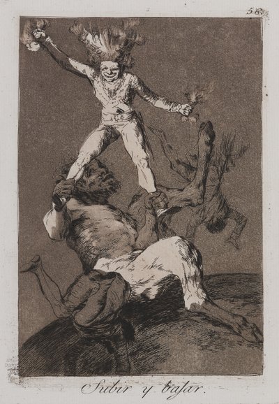 Omhoog en omlaag (Subir y bajar) door Francisco de Goya