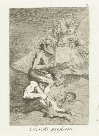 Vrome belijdenis (Los Caprichos) door Francisco de Goya