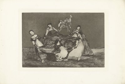 Vrouwelijke dwaasheid (De dwaasheden) (De spreekwoorden) (series title) door Francisco de Goya