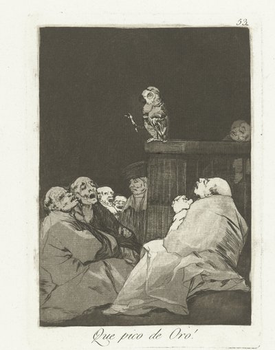 Wat een gouden snavel! door Francisco de Goya