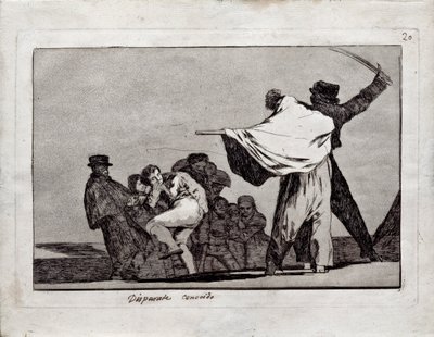 Bekende Dwaasheid uit de serie Los Disparates Follies door Francisco de Goya