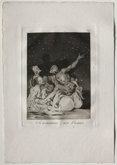 Wanneer de dag aanbreekt, vertrekken we door Francisco de Goya