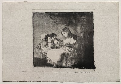 Vrouw Leest voor aan Twee Kinderen door Francisco de Goya