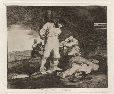 En er is geen hulp voor door Francisco de Goya