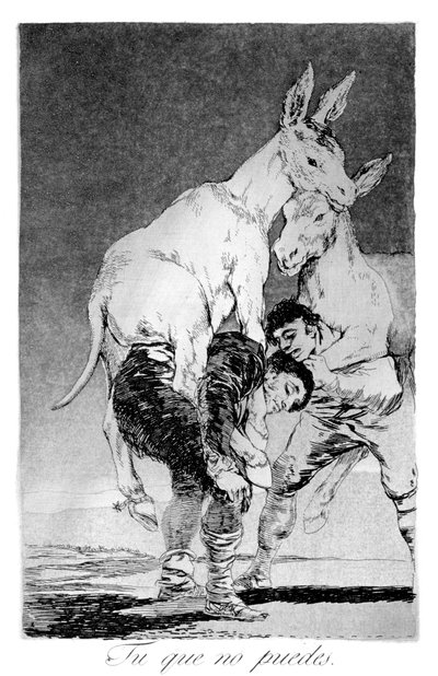 Jij die niet kunt, 1799 door Francisco de Goya