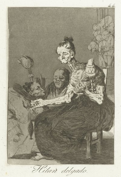 Zij spinnen fijn door Francisco de Goya
