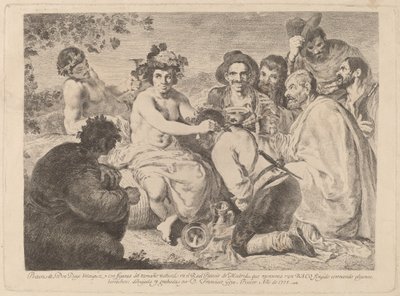 Baco (Bacchus) door Francisco de Goya after Diego Velázquez