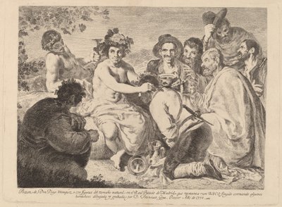 Baco (Bacchus) door Francisco de Goya after Diego Velázquez