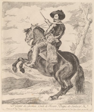 Gaspar de Guzman, Conde Duque de Olivares door Francisco de Goya after Diego Velázquez