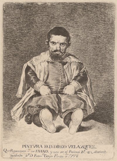 Een dwerg door Francisco de Goya after Diego Velázquez