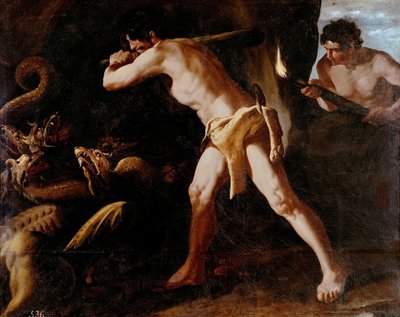 De werken van Hercules voor Buen Retiro: het doden van de Hydra van Lerna door Francisco de Zurbaran