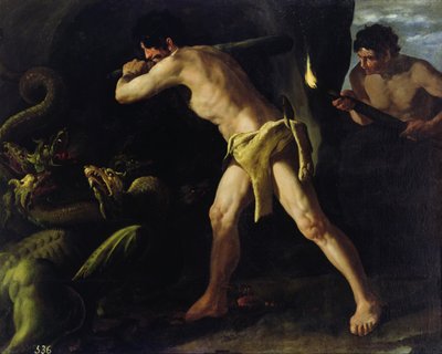Hercules vecht met de Lernaeaanse Hydra, c.1634 door Francisco de Zurbaran