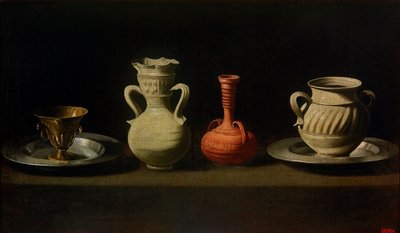 Stilleven met Vier Vaten door Francisco de Zurbaran
