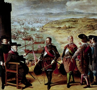 Geschilderde veldslagen voor Buen Retiro: Verdediging van Cadiz tegen de Britten in 1627 door Francisco de Zurbaran
