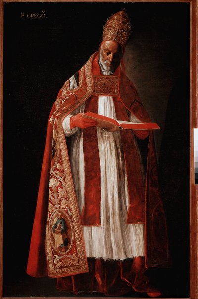 Paus Gregorius I de Grote door Francisco de Zurbaran