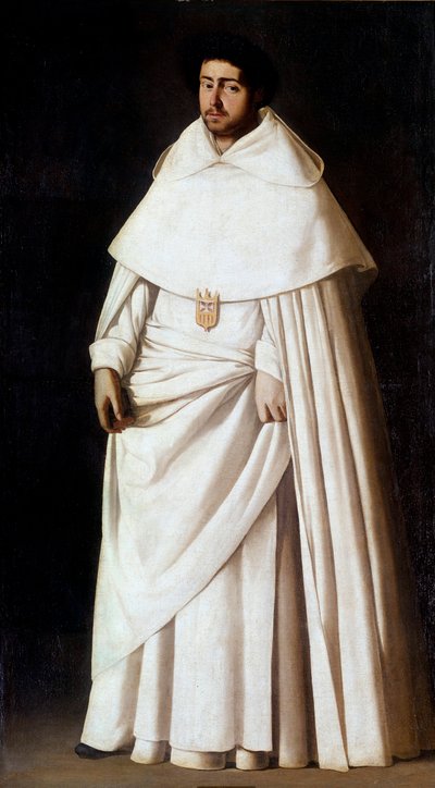 Portret van een Mercedarische monnik, Spaanse religieuze orde door Francisco de Zurbaran