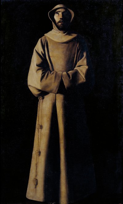 Sint Franciscus van Assisi na de visioen van paus Nicolaas V door Francisco de Zurbaran