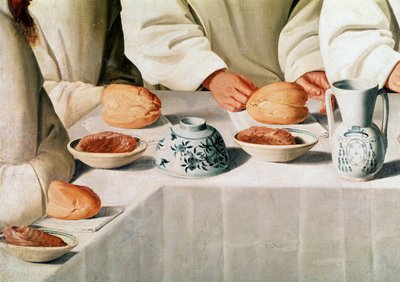 Het wonder van Sint Hugo in de refter van het Kartuizerklooster (detail) door Francisco de Zurbaran