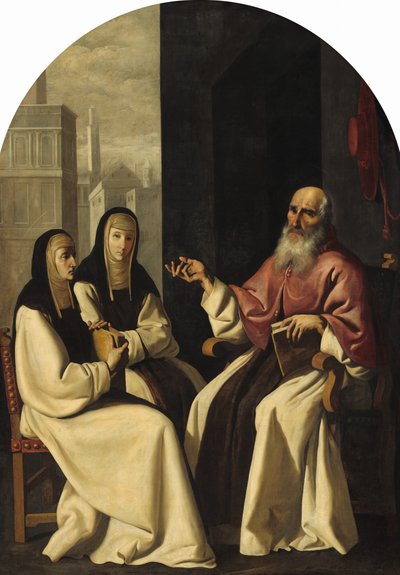 Sint Hiëronymus met Sint Paula en Sint Eustochium door Francisco de Zurbarán and Workshop