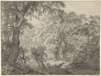 Boslandschap door Franciscus Andreas Milatz