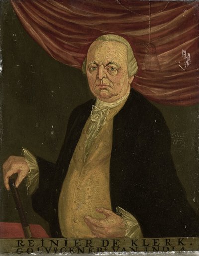 Portret van Reinier de Klerk, gouverneur-generaal van de VOC door Franciscus Josephus Fricot (attributed to)