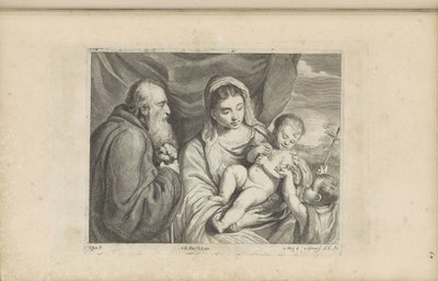 Maria met het Christuskind en de jonge Johannes de Doper door Franciscus van der Steen