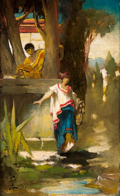 Romeinse vrouw bij de bron door Franciszek Zmurko