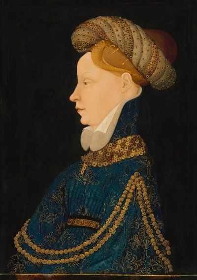 Profielportret van een dame door Franco Flemish 15th Century