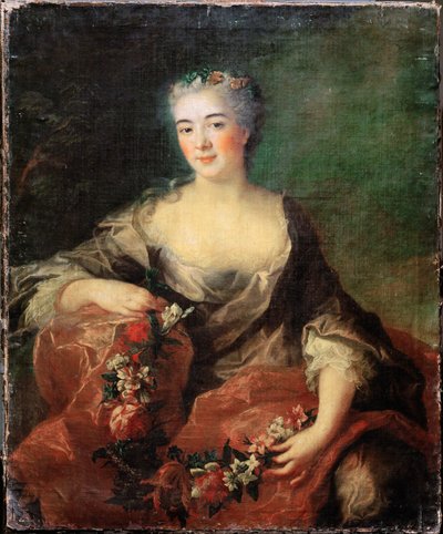 Mme Marie Pelissier, operazangeres ... door Francois-Hubert Drouais