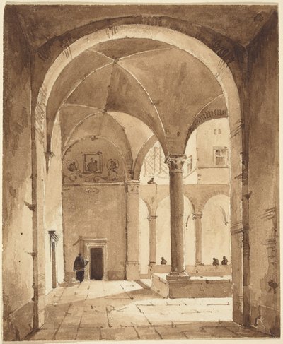 Een klooster door Francois-Marius Granet