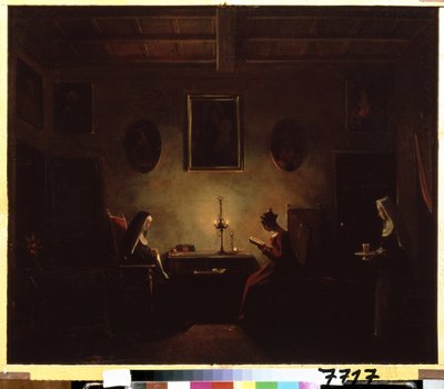Interieur door Francois Marius Granet