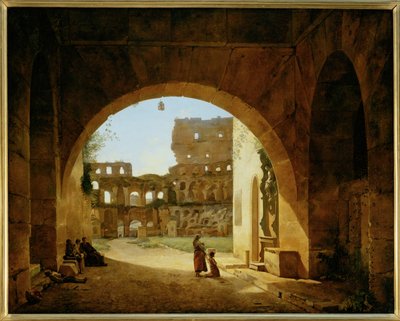 Binnenaanzicht van het Colosseum in Rome ... door Francois-Marius Granet
