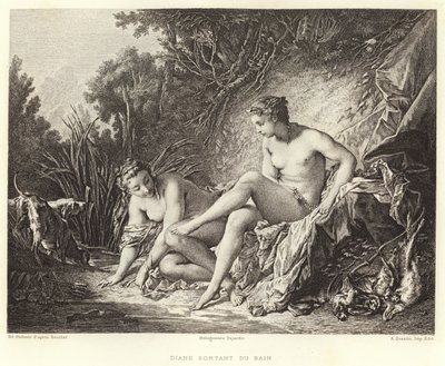 Diana Verlaat het Bad door Francois (after) Boucher
