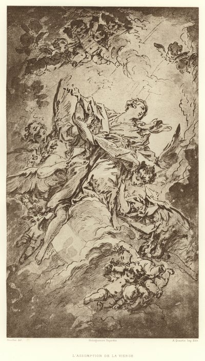 De Hemelvaart van de Maagd door Francois (after) Boucher