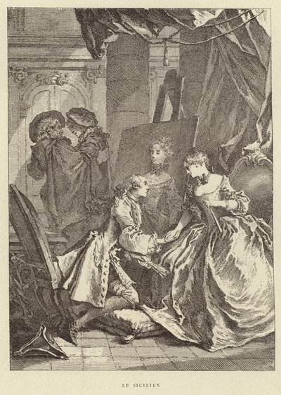 De Siciliaan door Francois (after) Boucher
