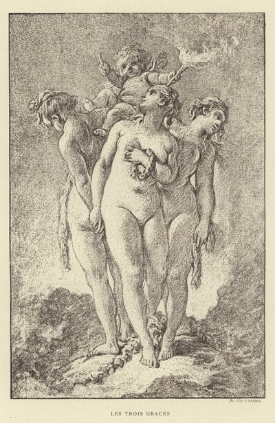 De Drie Gratiën door Francois (after) Boucher