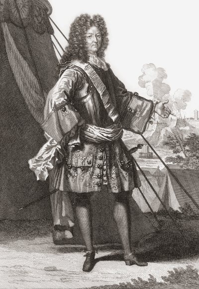 Lodewijk XIV, koning van Frankrijk en Navarra. (prent) door Francois (after) Boucher