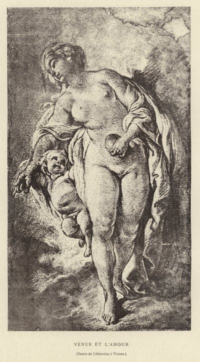 Venus en Amor door Francois (after) Boucher