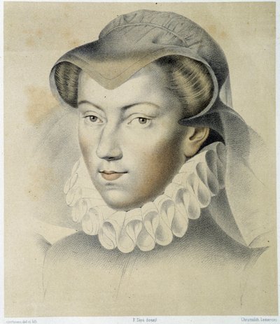 Louise van Lotharingen door Francois (after) Clouet