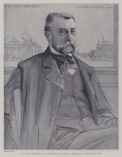 Joseph-Antoine Bouvard, Franse architect en beheerder door Francois (after) Flameng