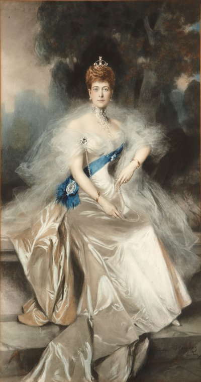 Koningin Alexandra door Francois (after) Flameng