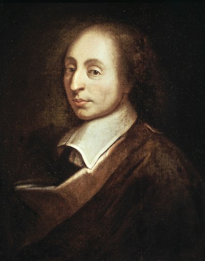 Portret van Blaise Pascal door Francois (after) Quesnel