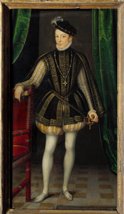 Portret van Charles IX door Francois (workshop of) Clouet
