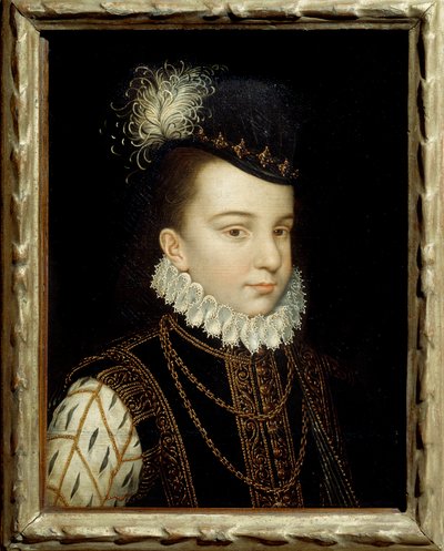 Portret van Francois Hercules van Frankrijk, hertog van Alençon (1554-1584) door Francois (workshop of) Clouet
