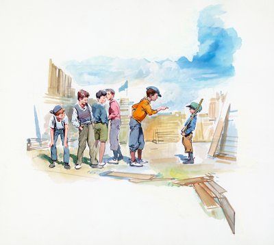 Bende, uit Paul Street Boys, kinderroman van Ferenc Molnar door Francois Alaux